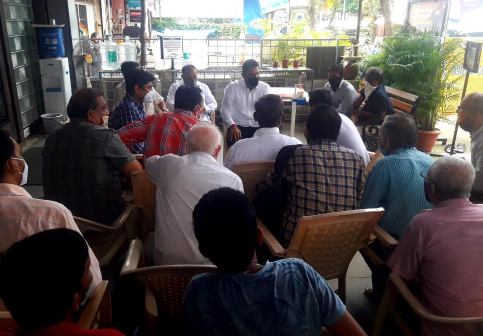 Interacted with the local residents of Pitruchaya Building No 1 and 2, Shimpoli Road Borivali (W) along with the Developers regarding redevelopment at the BJP Public Relations Office. North Mumbai BJP President Mr. Ganesh Khankar was also present during t