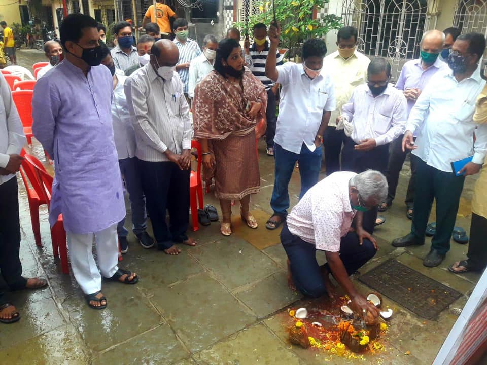 Performed Bhumi Pujan of the flooring work to be carried out using MLA development fund in the premises of Swapradip S.H.S.L, Plot No. 733, Sector -7 RSC 68, Charkop, Kandivali(W). BJP Padadhikaris and Karyakartas were also present!