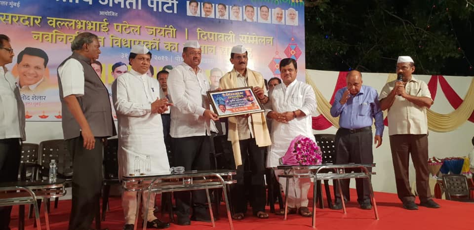 Shri. Sunil Rane felicitated by North Mumbai BJP in presence of Shri Gopal Shetty Ji , MP at Poisur Gymkhana.