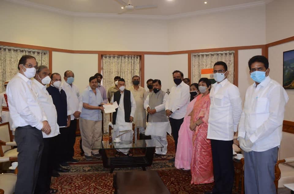 Due to frequent stangulation of freedom of speech in Maharashtra, attended a meeting held with the Governor Koshyariji at Raj Bhavan in the presence of BJP leaders and requested him to take an action in favour of Arnab Goswami,