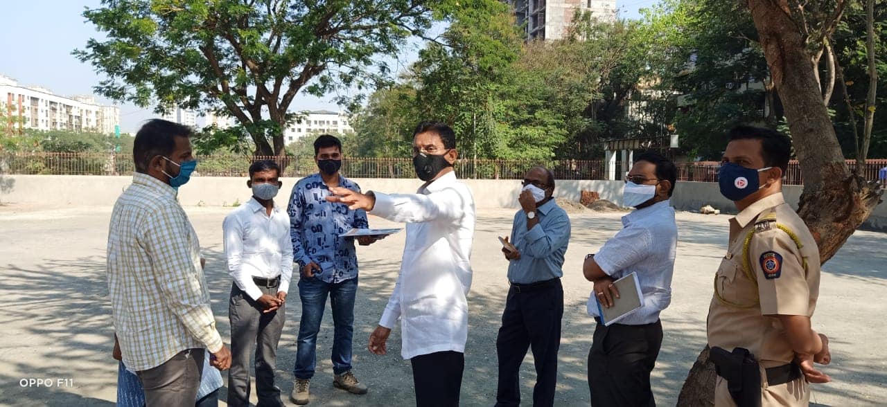 Visited New MHB colony to inspect regarding a new project along with the architect and BJP Karyakartas.