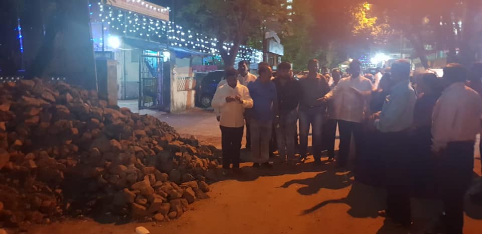 Debris that was found during the round at Ward 17 on 6th Nov at Mhada Colony, Satya Nagar has been cleared today