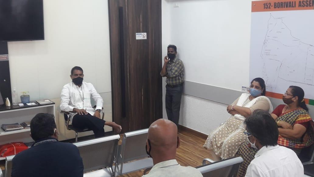 The residents of Charkop visited BJP Borivali office today to talk about the challenges being faced by them due to the unauthorised construction of mobile tower at RSC 24,  Bungalow No. 107 at ward no 18, Sector - 8, Charkop, Kandivali (W) and have reques