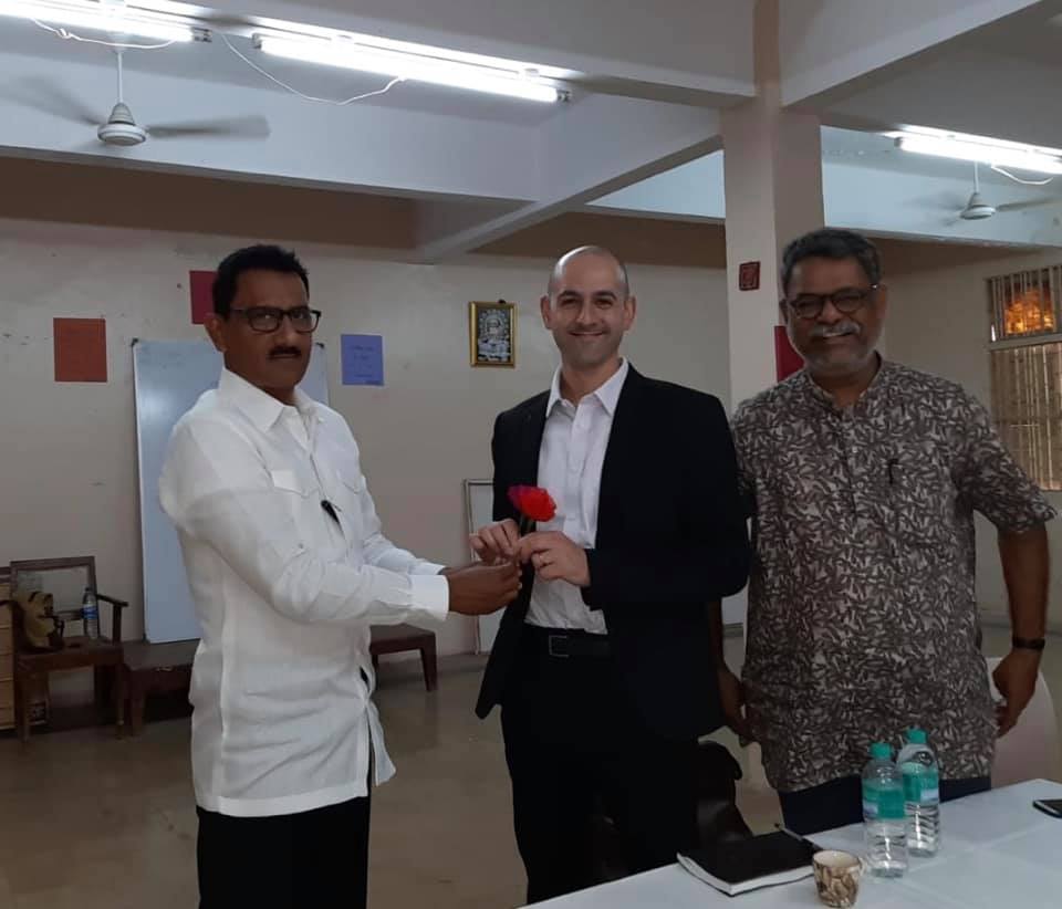 The Children's Aid Society, Shri. Sunil Rane-Working President meets Mr. Nimrod Kalmar , Shri. Santosh Shinde at the Umarkhadi & Dongri campus