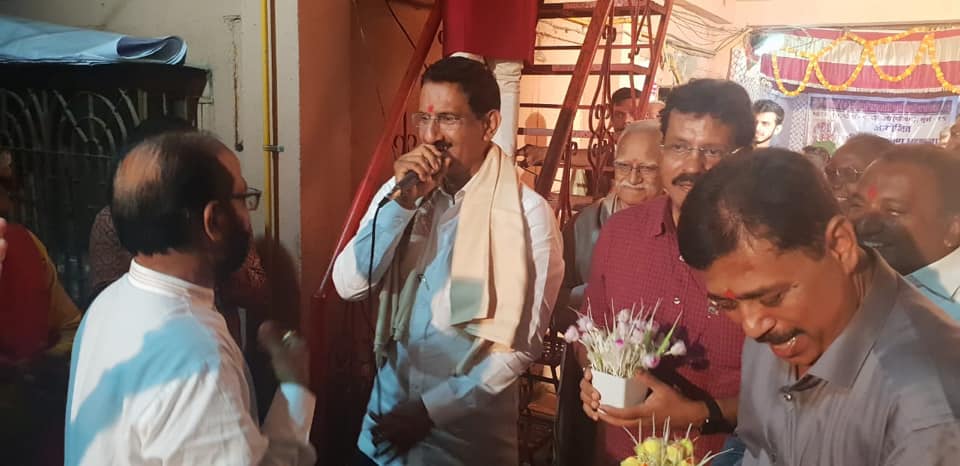 Shri. Sunil Rane attended Satyanarayan Mahapooja at Gaurai Society Gorai Borivali