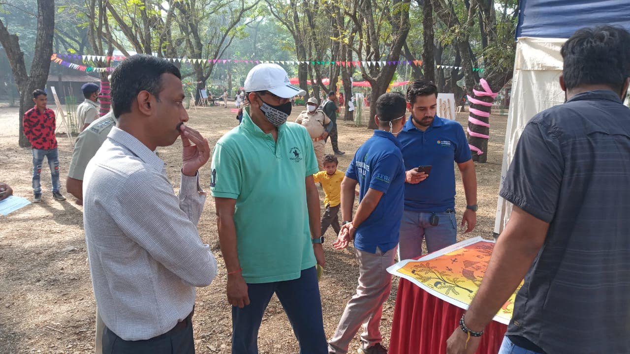 After today?? morning walk, attended an exhibition of disposable and durable goods called 'Upcycle Bazaar' organized by Shakti Plastic Industry and Feeling Good Eco-Nature at Sanjay Gandhi National Park, Borivali East. Forest Conservator and Director Mr. 