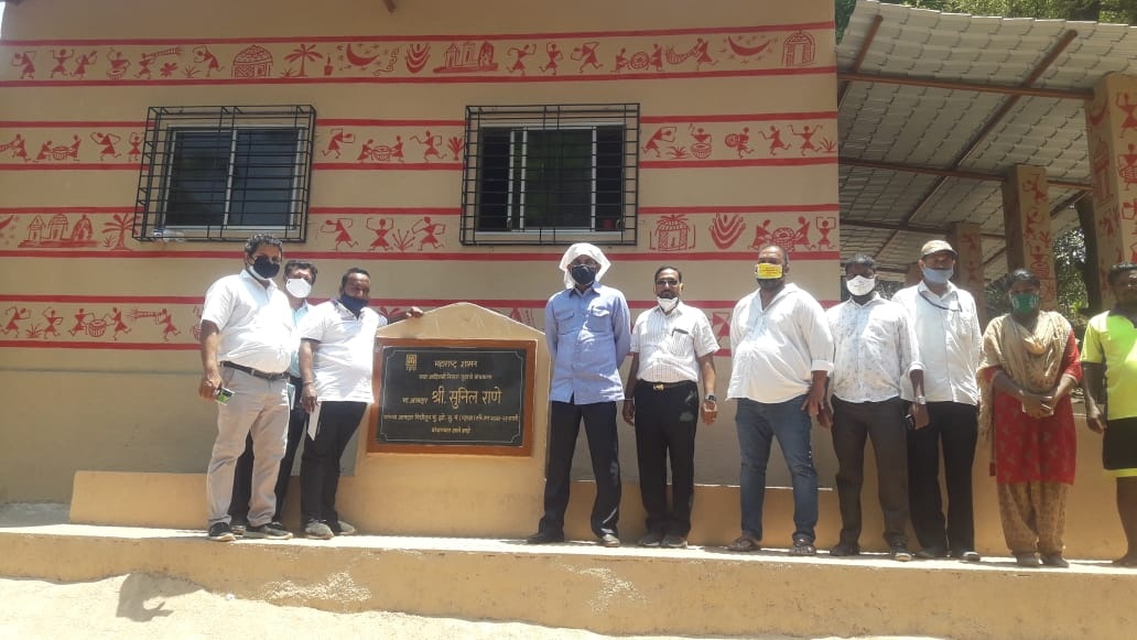 Inspected the ongoing construction of Lakshmi Golim?? house located in hilly tribal padas of Manori , Gorai as well as visited the newly constructed homes of Santosh Gaikwad and Janku Parade. Also paid a courtesy visit to Sushama Dawade, social worker of 