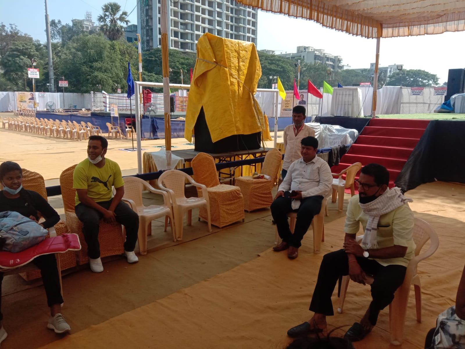Interacted with the players on the second day of 'Borivali Sports Festival 2021' organized by Borivali Sports and Cultural Association and reviewed the preparations!