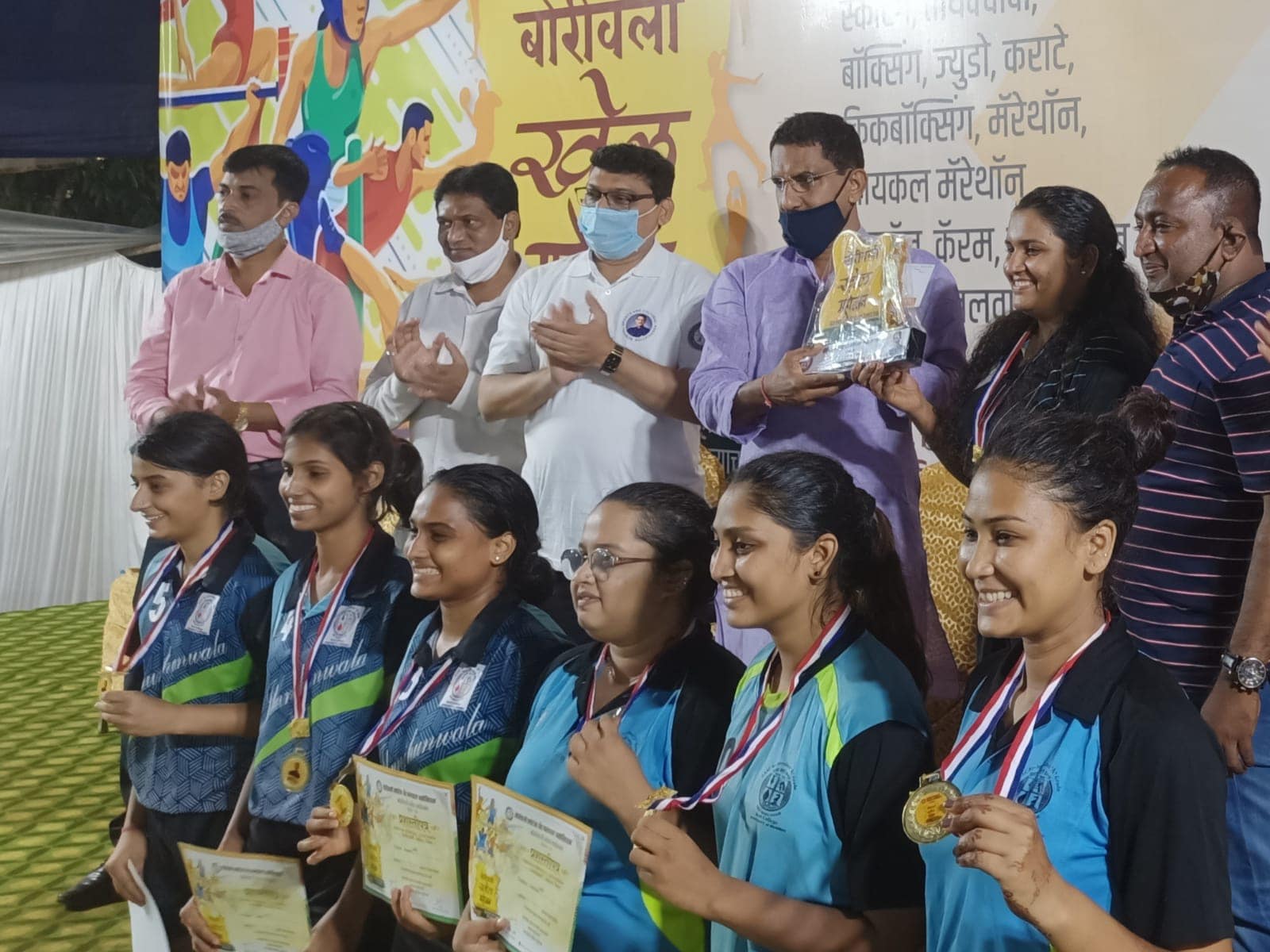 You were born to win, but to win you must prepare to win.  Congratulations for the spectacular victory of Volleyball and Mallakhamb participants at the Borivali Sports Festival organised by Borivali Sports and Cultural Association!