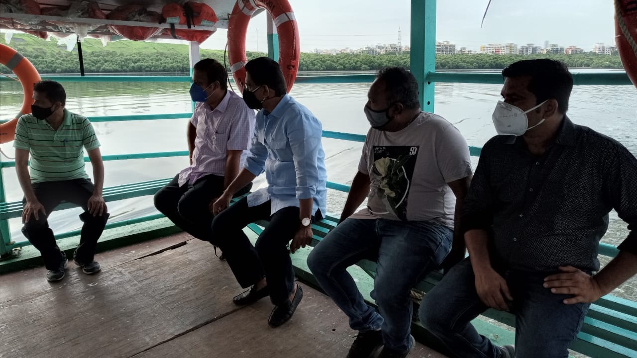 Began the day at 6:30am by visiting the mangroves area in Gorai Village, on the occasion of World Environment Day, with Forest Officer of Mangroves  Mr. Deshpande, Range and Regional Port Officer and Captain Mr. Pravin Khara. We inspected the mangroves ar