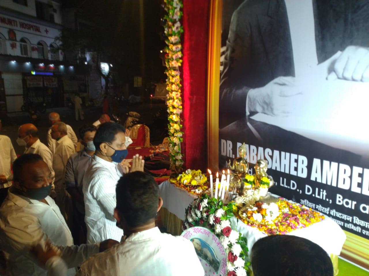 Attended the candle March organised by Akhil Gorai Buddh Vikas Sanstha on the 65th Death Anniversary of Bharat Ratna Dr. Baba Saheb Ambedkar at Gorai, Borivali.