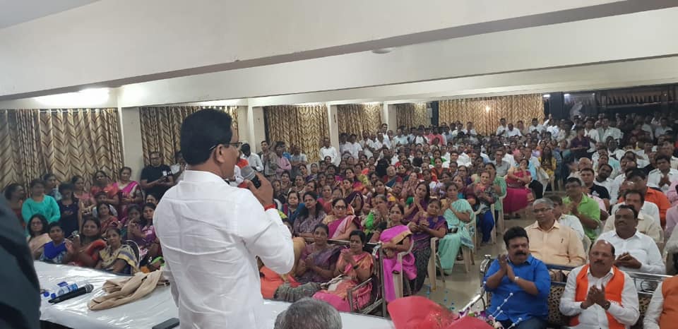 Shri. Sunil Rane addressing karyakartas at the BJP karyakarta sammelan