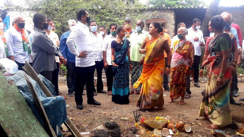 The Construction of the Women's Public Toilet and Washroom which was halted and pending since few years got resumed today at Fish Market in Manori Village, Borivali