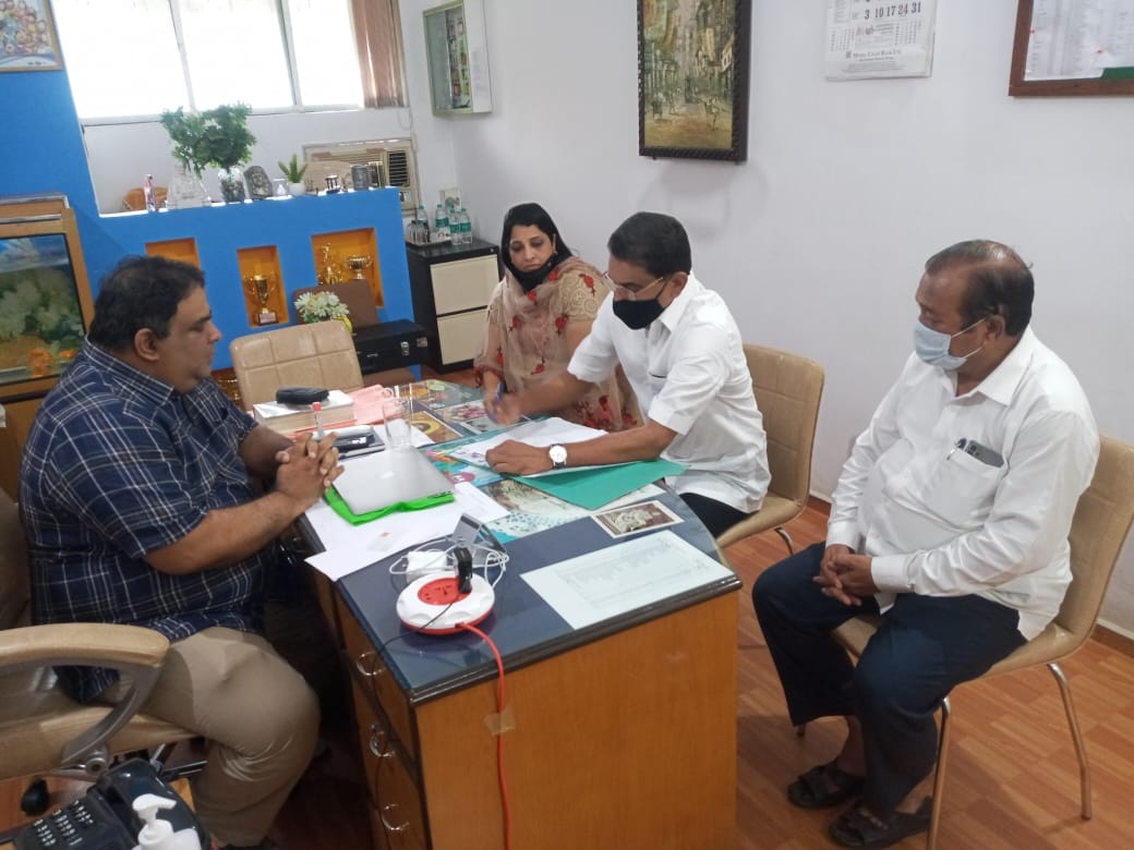 Had a meeting with Father Flovi, Principal of Don Bosco School to discuss on the students admission process.  Sr. Corporator Pravin Shah was also present for the meeting !