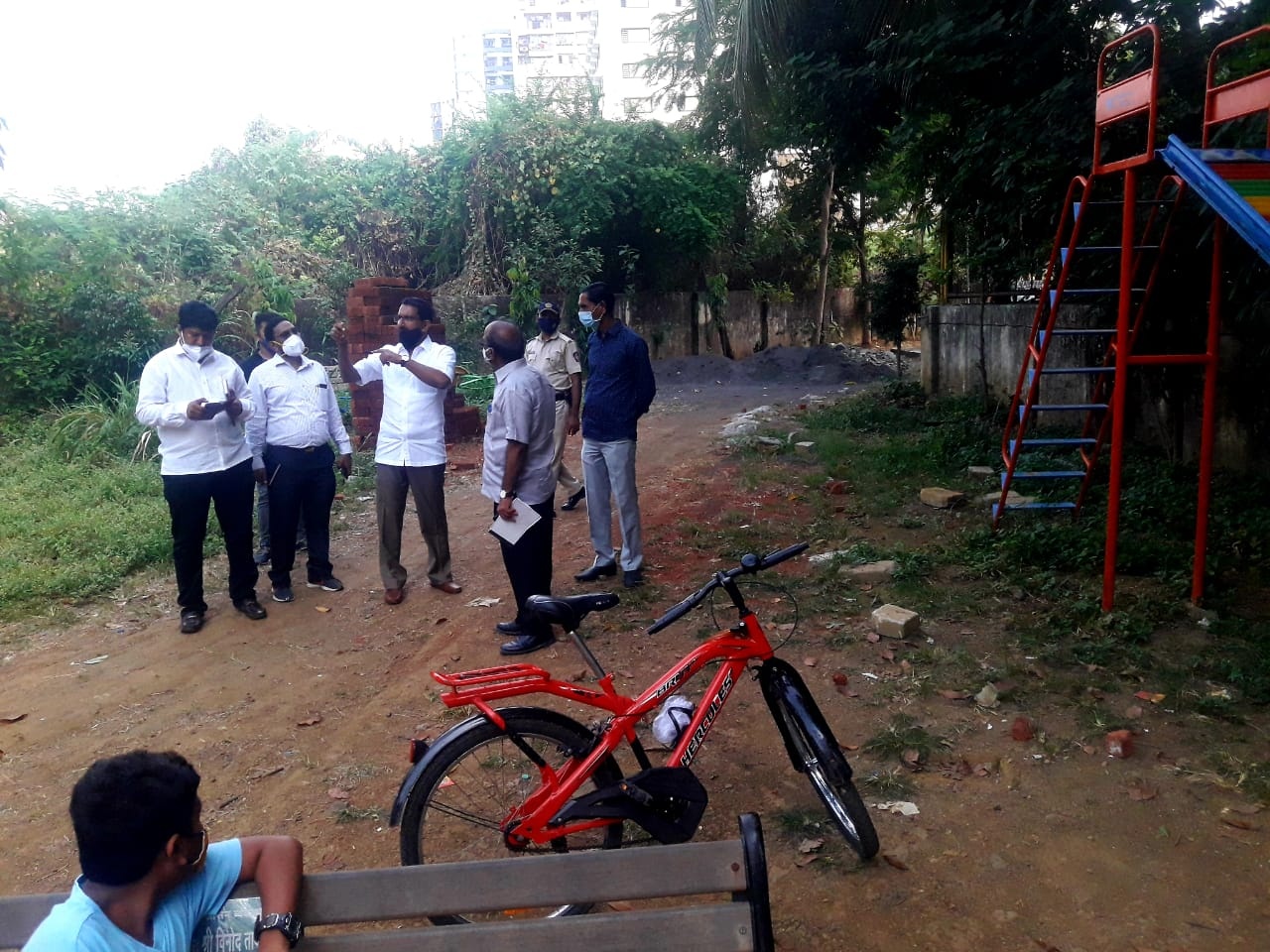 Inspected the development work being planned at Chikuwadi ground , opp. St Rocks College and Tarun Mitramandal Maidan next to Haryana Bhavan, that will be carried out from MLA Development Fund. MHADA officials and BJP Padadhikari and Karyakartas were pres