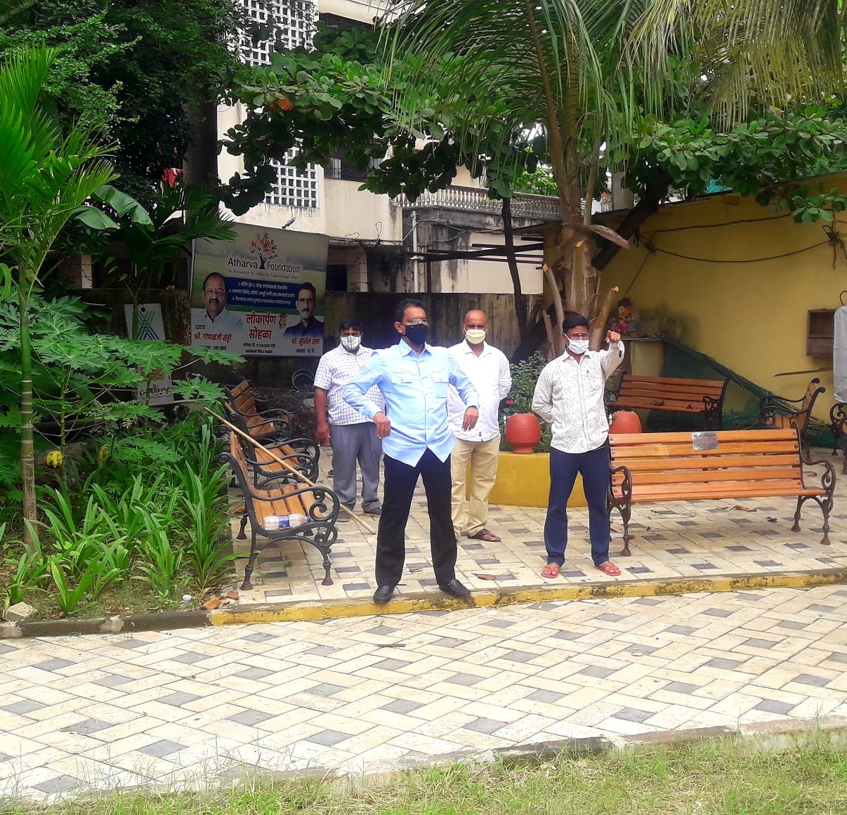Inspected the work being carried out at Major Kaustubh Rane Ground, Satya Nagar, Ward No.17, Borivali(W).  BJP Post Holders and Karyakartas also accompanied during the inspection !
