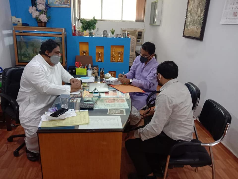 Met Father D'Souza, principal of Don Bosco school, regarding admission issues of students residing in Borivali Constituency.