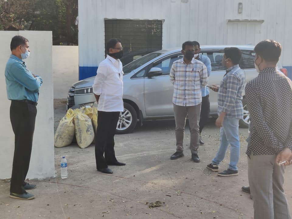 Inspected the ongoing development work of the library at the New MHB colony in Borivali Constituency which is being done by using the MLA development fund.