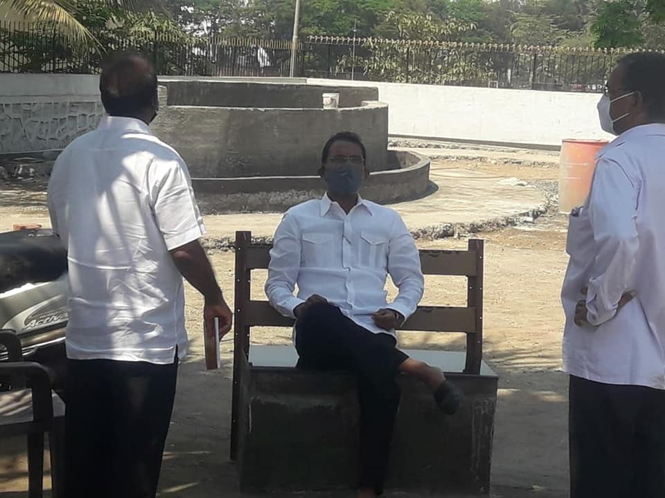 Inspected the ongoing development work of the library at the New MHB colony, Ward no.16 in Borivali Constituency which is being done by using the MLA development fund.