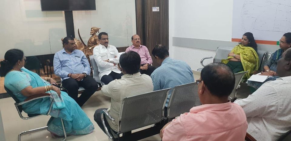 Shri Sunil Rane met the newly elected team of the Bharatiya Janata Party, Borivali Mandal, regarding tomorrow's agitation protest against the Government of Maharashtra.