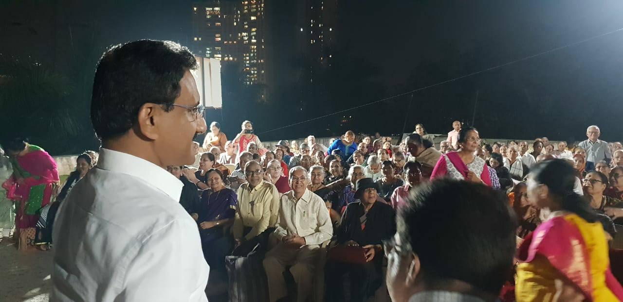 Shri. Sunil Rane delighted to be a part of Senior Citizen's Singing program organised by Poisar Gymkhana.