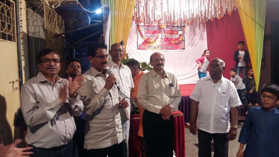 Shri. Sunil Rane attended the Satyanarayan Pooja organized by Saiprasth Sahakari Gruhnirman Sanstha and interacted with the citizens.