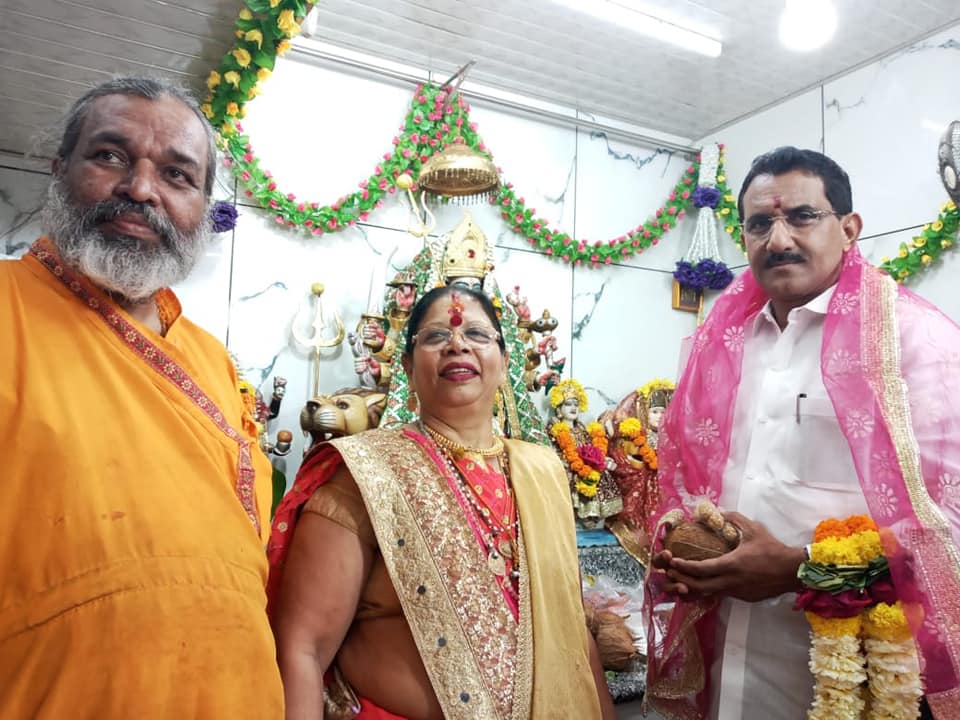 Shri. Sunil Rane attended the social gathering 'Haldi Kumkum' ceremony at Ambaji Mata Temple, sector no. 6.