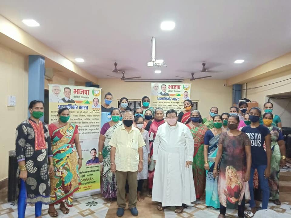 To spread the awareness about Pradhan Mantri Jeevan Jyoti Bima Yojana and Pradhan Mantri Suraksha Bima Yojana amongt the citizens, visited a Church in Gorai, Borivali and explained the above schemes in presence of Father Edward Jacinto and Ms.Tania.  In a