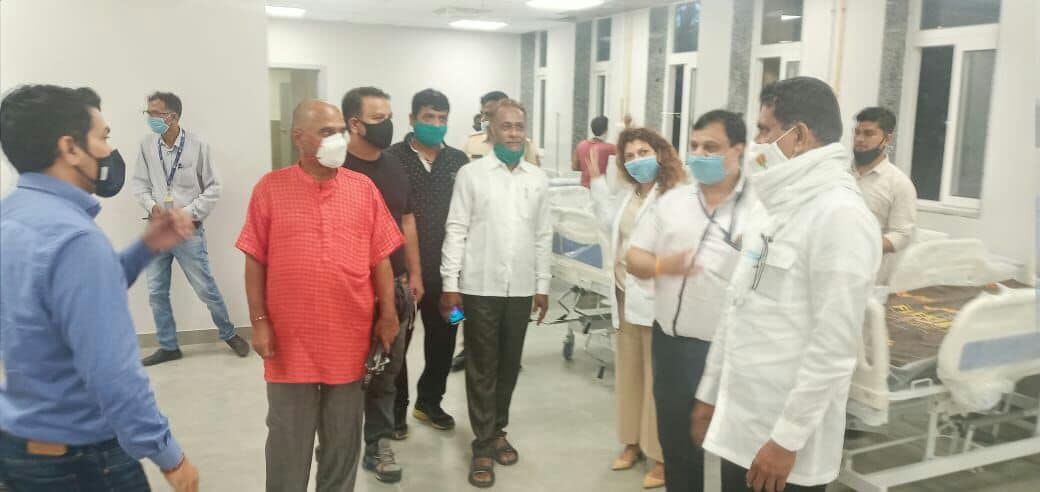 Shri Sunil Rane visited Grand Port Hospital, Wadala this evening along with Dr.Ajinkya Patil , a well planned 600 beds hospital that will start shortly.
