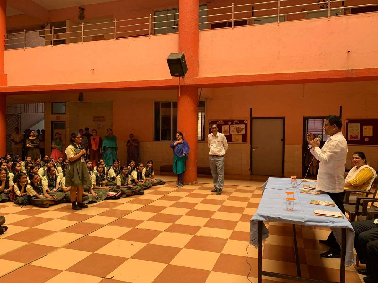 As the board exams of SSC students are approaching, Shri. Sunil Rane visited St. Rocks School in Borivali West, to distribute Model Question Paper Books to the SSC Students. Interacted with the students and wished them luck for their exams.