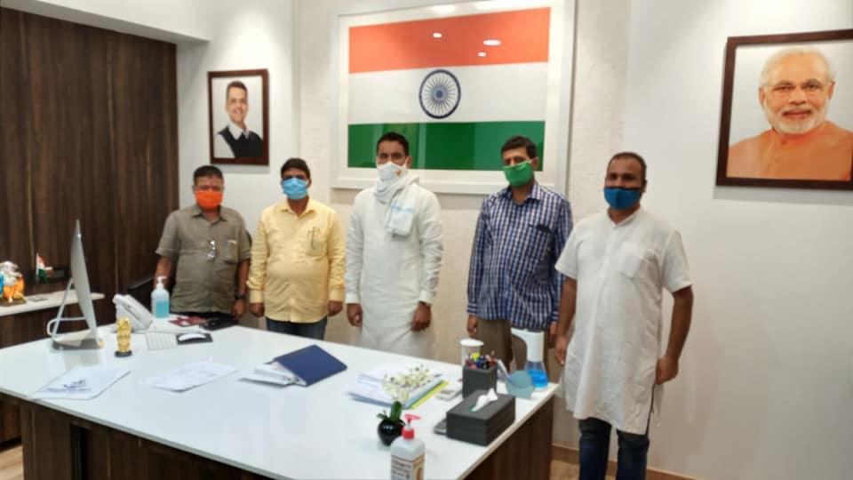 The Executive President of Bihar Prakosht Mr.Manoj Jha, and Mumbai Secretary  of Bihar Prakosht, Mr.Dharmedranath Thakur, visited BJP Borivali Office today, to discuss regarding a few issues and seek guidance.