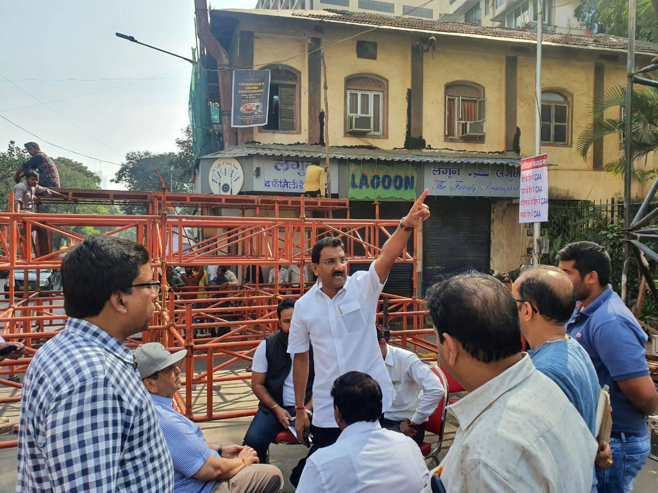 Shri. Sunil Rane preparations for the CAASupportMarch at the August Kranti Maidan with BJP Mumbai President Shri Mangal Prabhat Lodha Ji to show solidarity with the Central government.