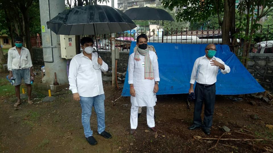 Shri Sunil Rane inspected the ongoing renovation work of Dodia Ground in the Borivali Constituency along with Karyakartas.