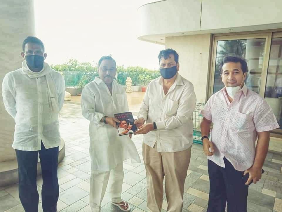 Shri Sunil Rane met the Honorable former Chief Minister of the state, BJP leader and Rajya Sabha MP, Shri.Narayanrao Rane at his residence 'Adhish', along with BJP Mumbai President Shri.Mangal Prabhat Lodha and MLA Nitesh Rane. He gifted us his autobiogra
