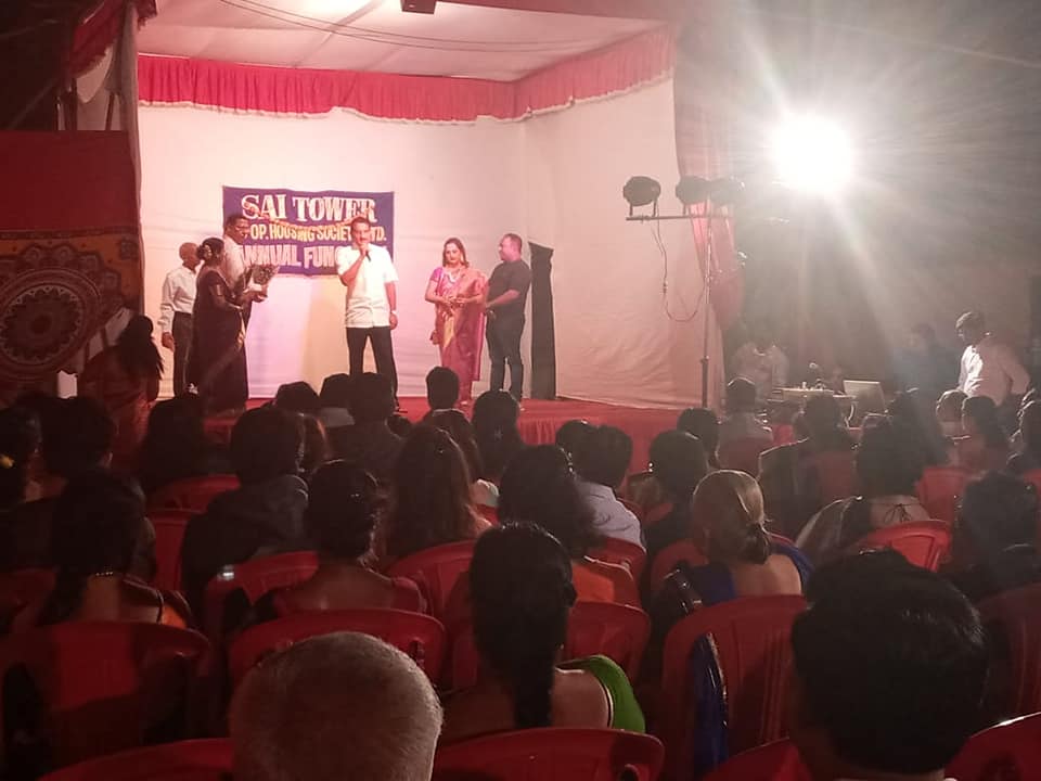 Shri. Sunil Rane attended the Satyanarayan Mahapuja organized by Sai Tower CHS at Borivali and interacted with the residents there.