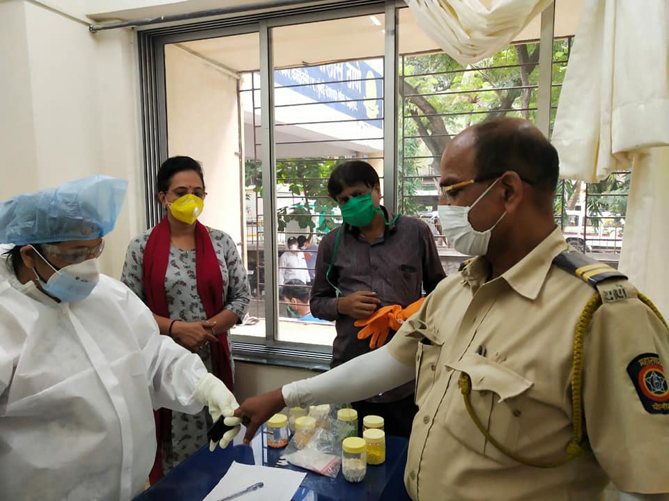 A free health checkup camp was organised for Policemen under the 'Doctor At Your Doorstep Initiative' in Charkop police station. Sincere thanks to BJP Borivali Gen. Secretary Mr. Ganesh Jadhav, Mrs. Reshma Nivale, Dr. Neelu Jain and all the doctors for th