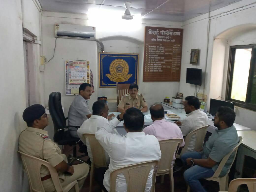 Shri Sunil Rane visited Gorai Police station to discuss the issues related to Gorai and Manori BorivaliParivartan