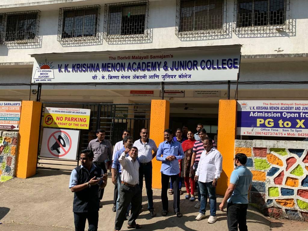 Shri. Sunil Rane visited VK Krishna Menon Academy & Junior college this morning to discuss the developmental activities & plans for students with the management.