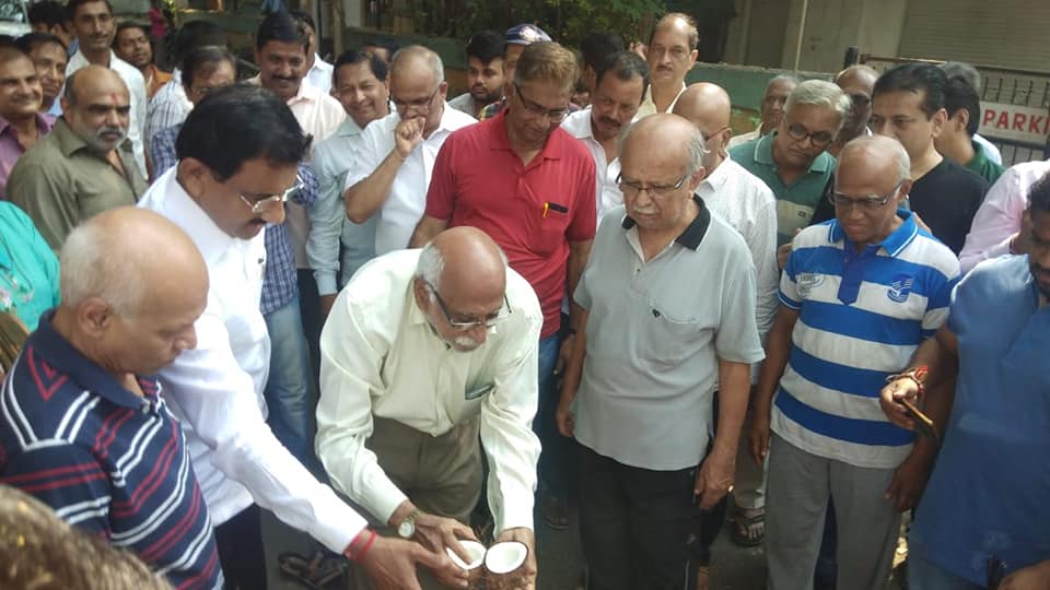 Desai Sheth lane, Sai Baba Nagar performed land pooja and started interacting with attendees to start development work.