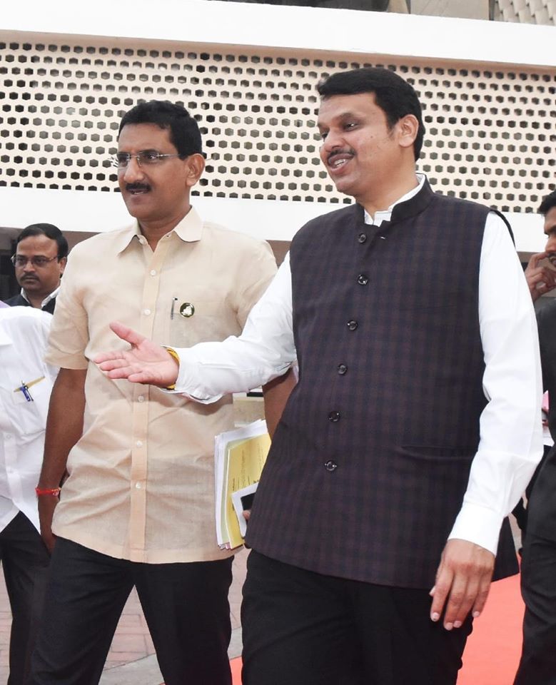 Leaving from VidhanBhavan with the newly appointed leader of the opposition,Hon. Shri. Devendra Fadnavisji after Assembly Session