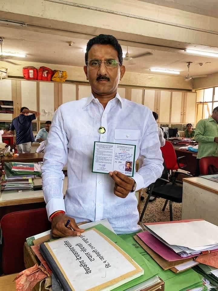 Shri. Sunil Rane received the ID card after waiting for 3 elections and 19 long years.