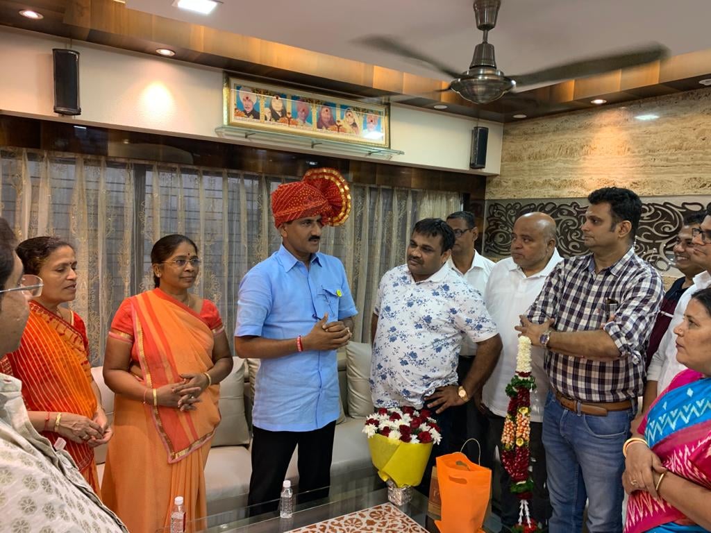Shri. Sunil Rane felicitated by the Jain Marwari Samaj of Borivali.